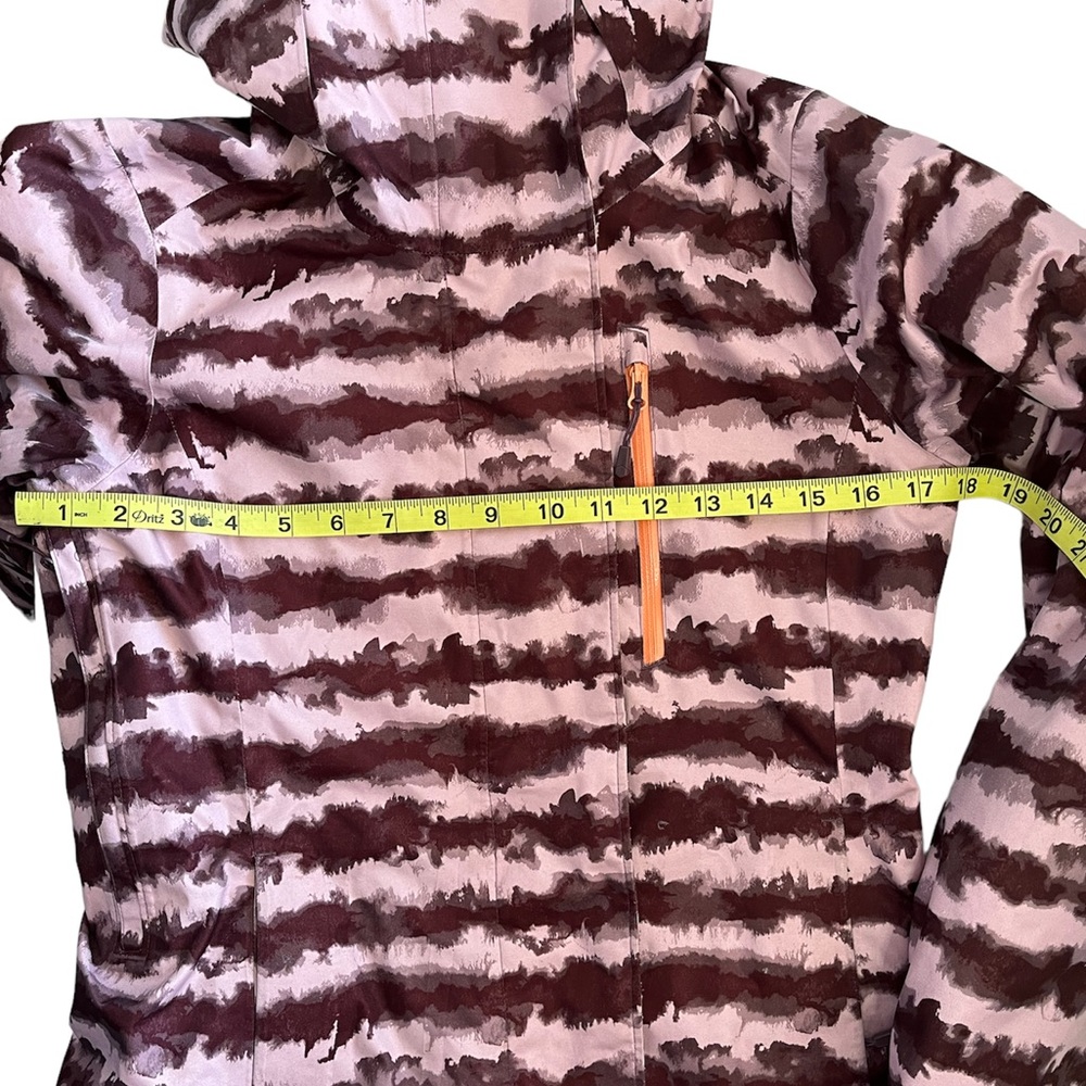 Mountain Hardwear Barnsie Purple Plum Striped Ski Snow Jacket RECCO Tech XS - Picture 12 of 15